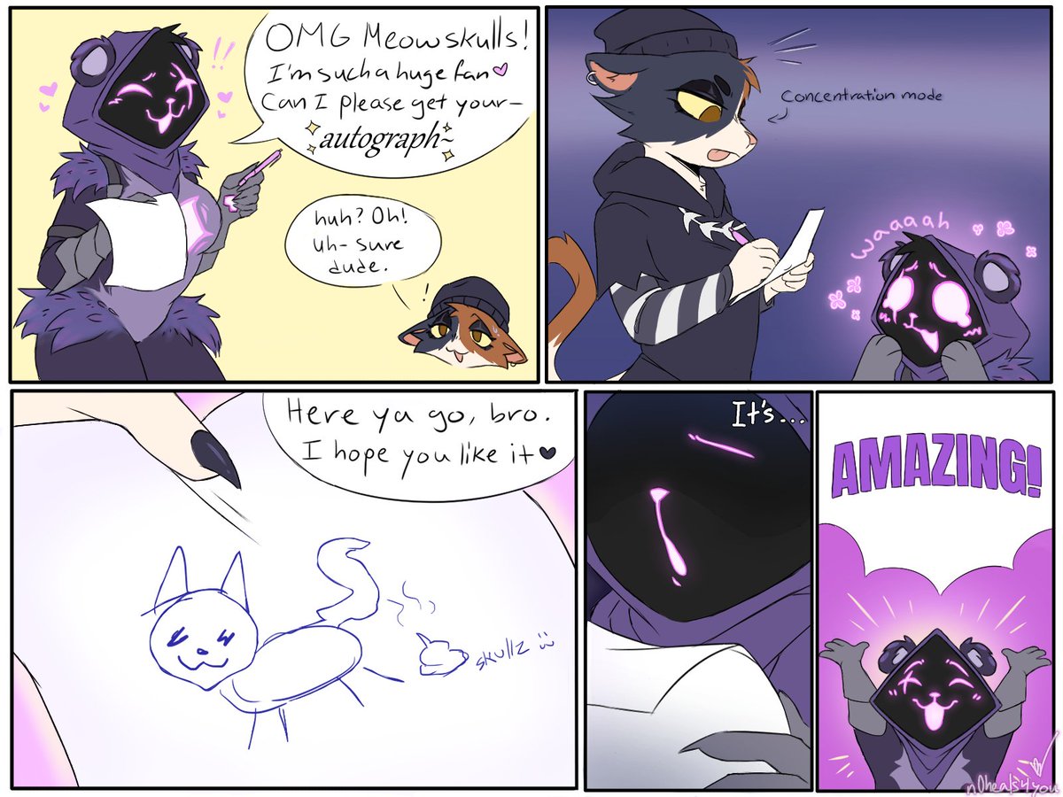 n0heals4you's tweet photo. raven team leader asks for meowskulls autograph :3 https://t.co/3WXv9xQeN4