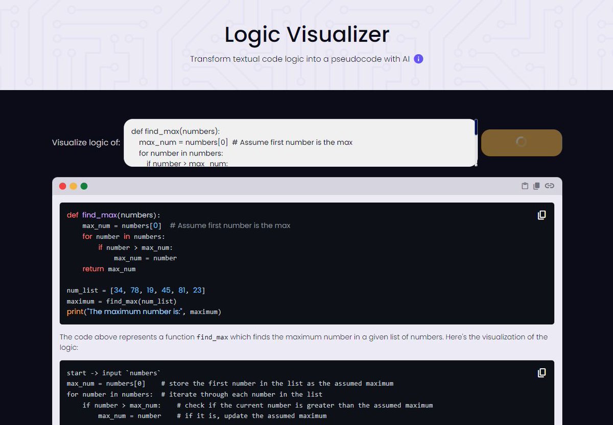 enterprisednaco's tweet image. Can&apos;t see the forest for the trees in your logic? 🌳 Our Logic Visualizer maps out your algorithms, making complex logic crystal clear. #DataMentor #LogicMadeSimple #DataAnalysis