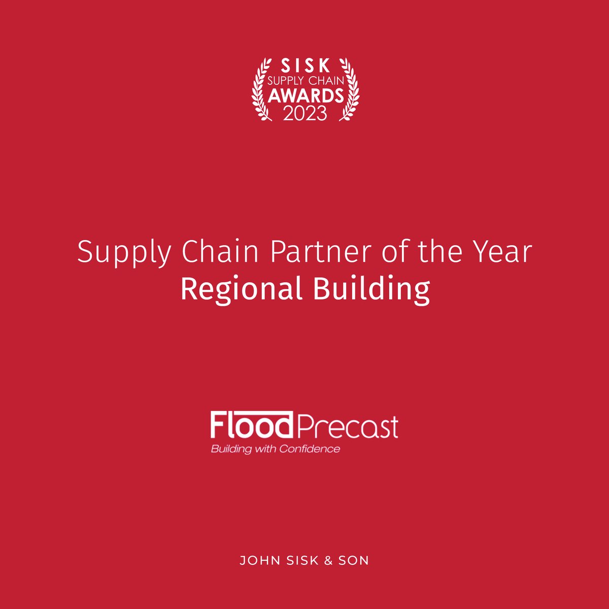 <a href="/floodprecast/">Flood Precast</a> are our third winners in the ‘Supply Chain Partner of the Year – Regional Building’ category. Well done to all the Flood Precast team!

#BuiltBySisk