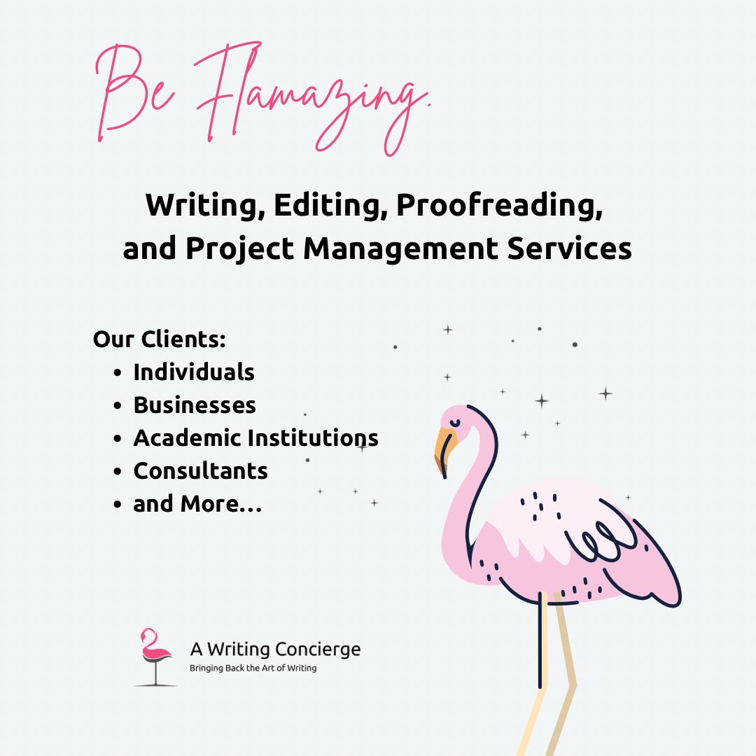 AWrtgConcierge's tweet image. #howcanwehelp #beflamazing #writersrule