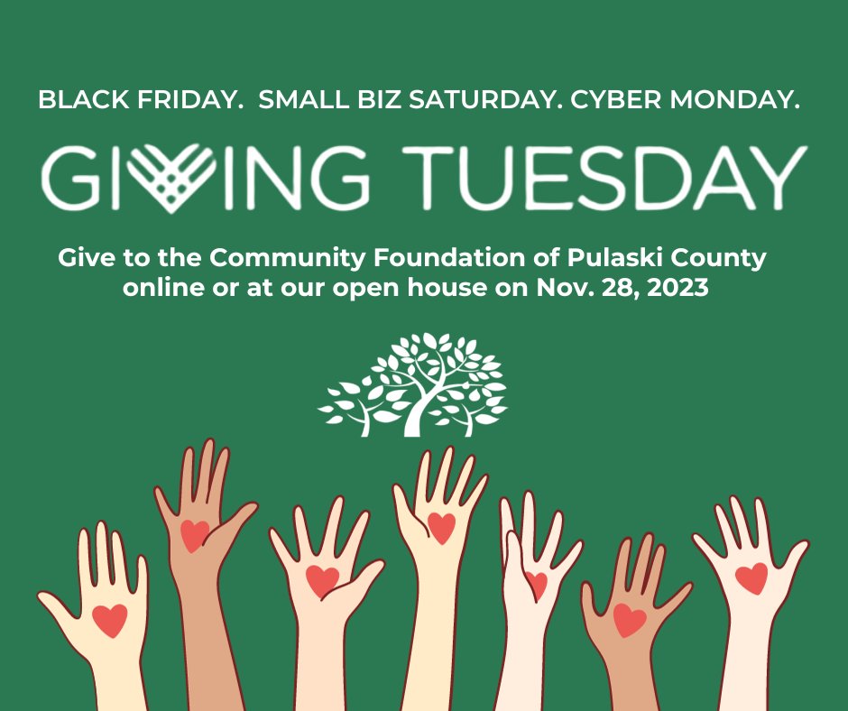 The holiday weekend isn't over just yet! Will you give this Giving Tuesday? Gifts can be made online, in person at our new location at 221 North Monticello Street in Winamac, or at Alliance Bank in Francesville on November 28th!
