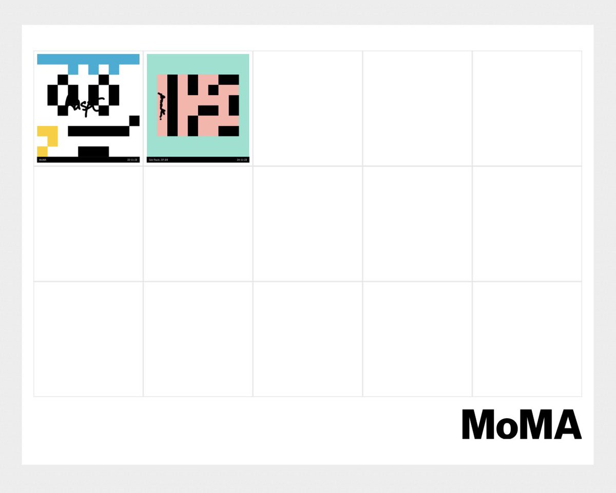 anakawa's tweet photo. “STAMPS” in binary for the #MoMAPostcardProject https://t.co/IW7rq8cXyx
