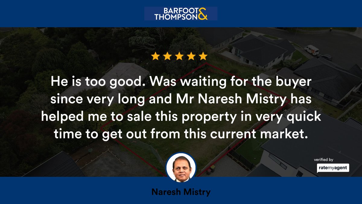 NMRM22's tweet photo. My latest RateMyAgent review in Swanson.

https://t.co/KVnZdtLN3q

...
#ratemyagent #realestate #Barfoot_and_Thompson___Flat_Bush https://t.co/eN0gHQHBnl