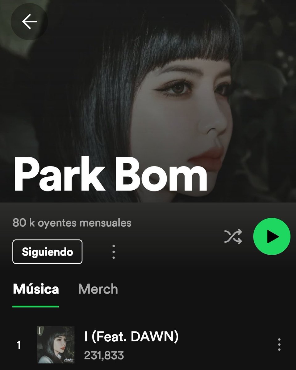ParkBomMexico's tweet photo. #ParkBom superó los 80 mil oyentes mensuales en #Spotify. "I" encabeza el TOP #1 de las canciones más reproducidas/populares de Park Bom 💚

Día 1 - 144.846 mil 
Día 2 - 93.158 mil 

Sigamos transmitiendo #Bomshells 

#오늘오후6시_박봄신곡_아이 #ibomshelllatin #bomanditogether https://t.co/QQCeIEYfTu