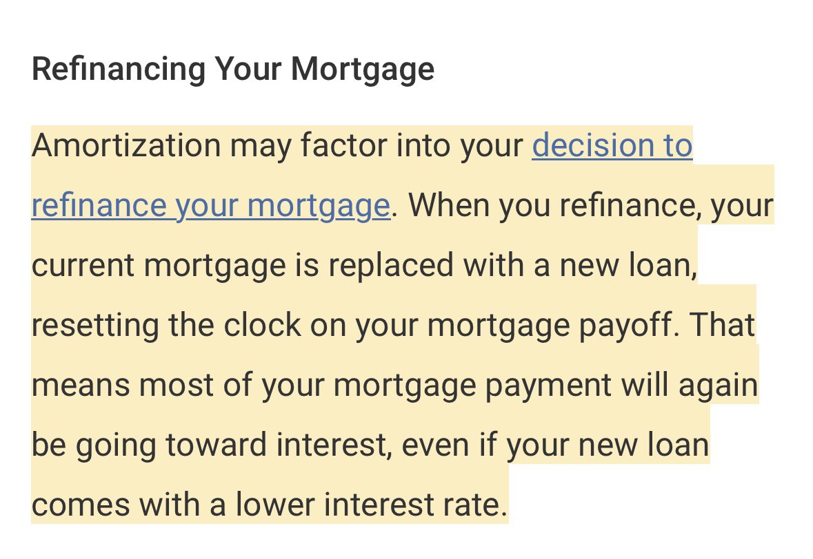 I keep hearing people in real estate saying to buy and refinance when the rates go down…

Except for it resets the Amortization schedule so when you refi you are screwing yourself. Your principal never gets paid down.