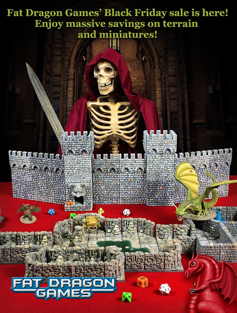 Fat Dragon Games designs lovely miniatures and scenery/terrain. Their annual Black Friday sale is on now. They have TONS of stuff marked down. Not everything they carry, but I’d say easily 90% of it.

#ad preview.drivethrurpg.com/en/publisher/3…