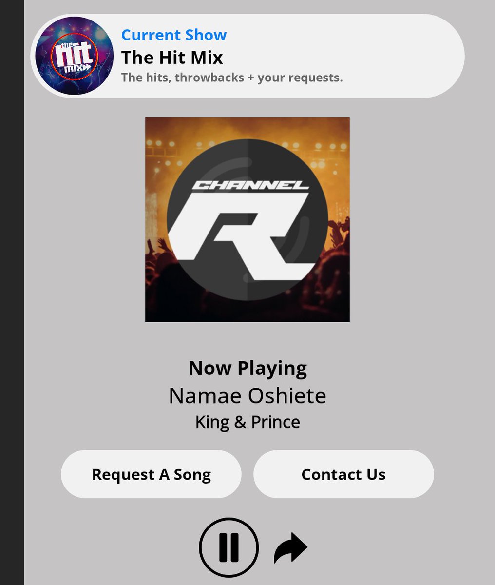 cha75361341's tweet photo. Hello! @channelrradio
Thank you for playing "Namae Oshiete" by King &Prince. Thank you for all your help!
#TheHitMix
#KingandPrince https://t.co/jYczy8kHkh