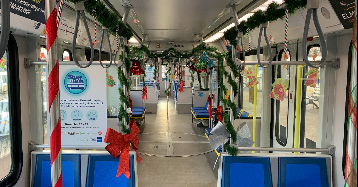 On Edmonton transit, a single tap can go a long way! Today, donate to Stuff-A-Bus at Clareview Station with a tap or cash on the platform. An LRT train car will also be at the station to stuff with food! Learn more at edmonton.ca/StuffaBus.
#ETSStuffABus #FeedYEG #YegTran