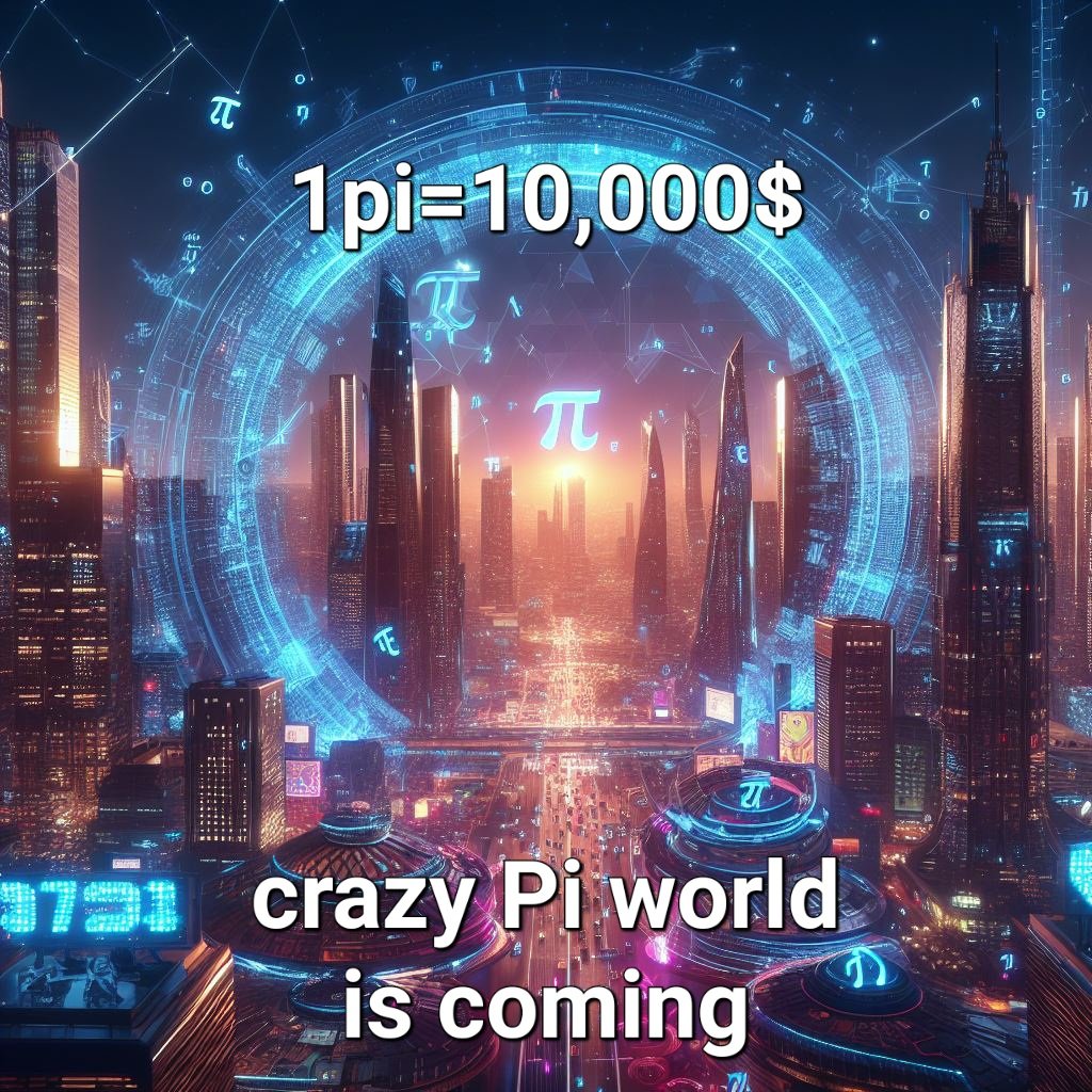 ManDalra777's tweet photo. crazy Pi world is coming
1pi=10,000$ https://t.co/hucosUMErs