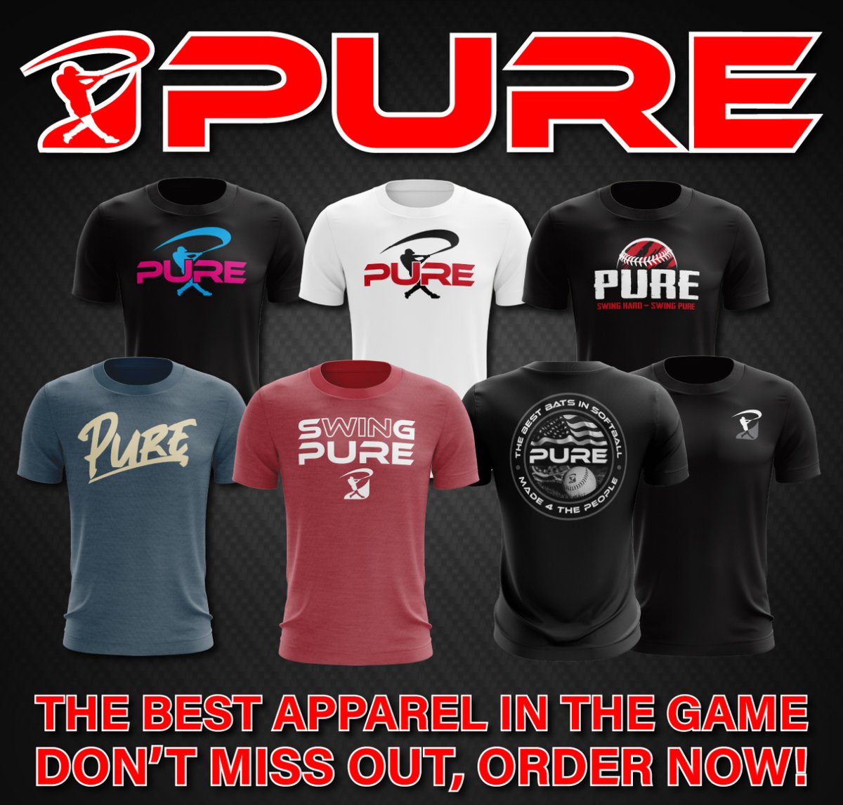 🎁 Gift Comfort, Gift Style! 🌟 Introducing Pure Sports Flex T-Shirts– the perfect blend of cotton, polyester, and 5% spandex. Ideal for on and off the field! 🏆  #slowpitch #pureis4thepeople #swingpure #softball #purefire 
Shop now: puresportstech.com/product-catego… 👕