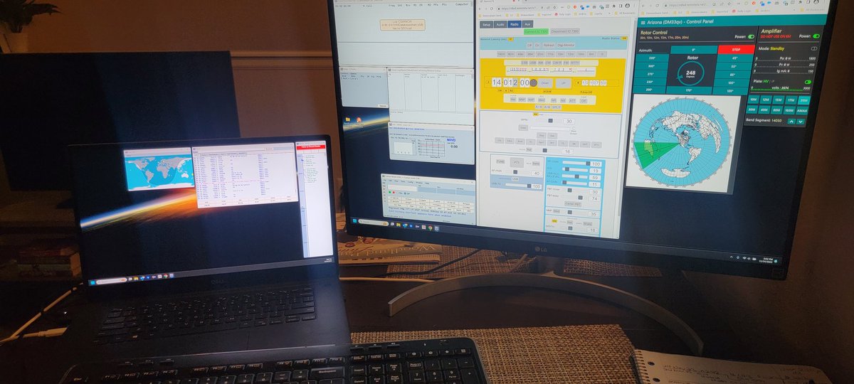 GL in the CQWW CW contest this weekend. The SFI looks phenomenal so thought I'd play a little via remote to my station in AZ. Dit Dit