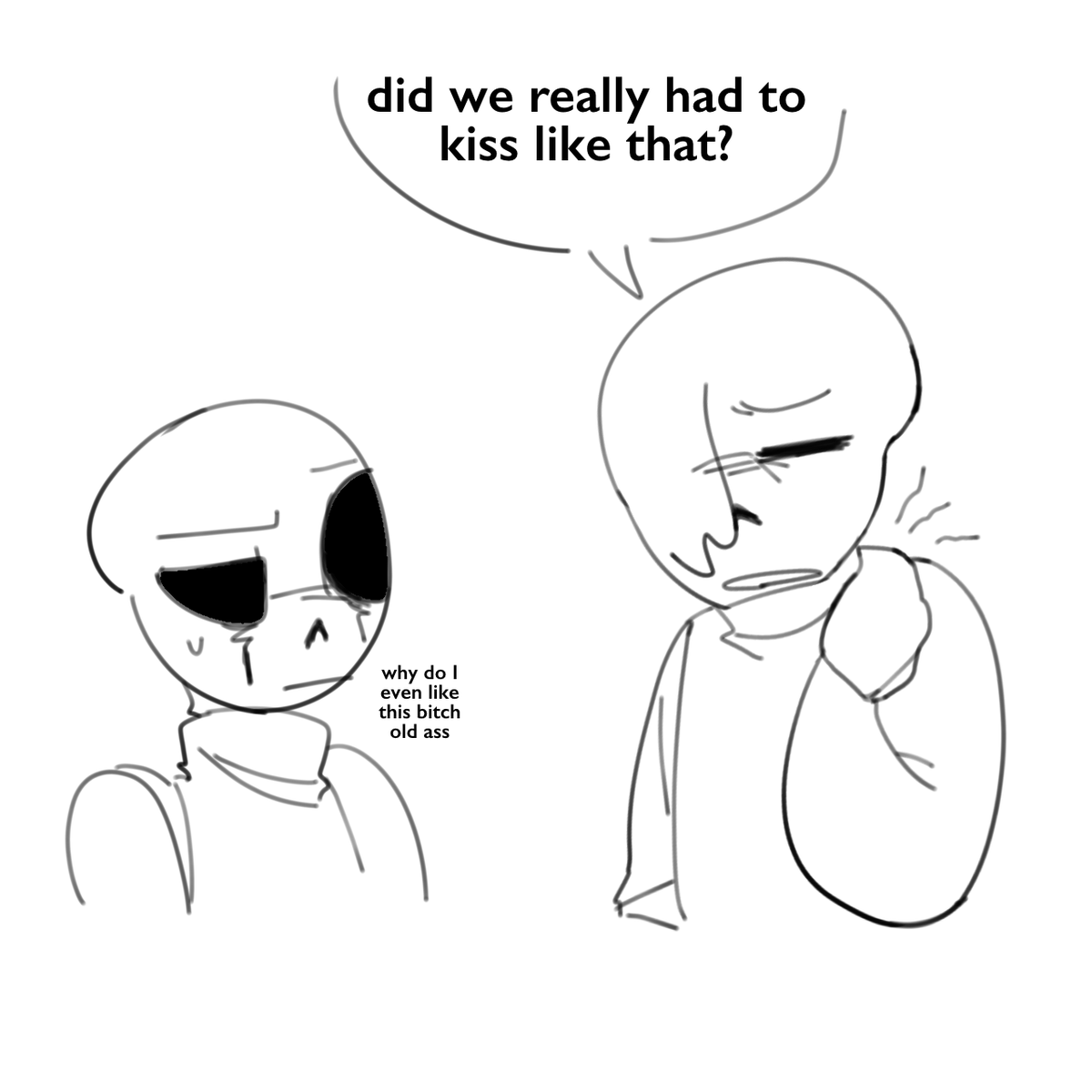 I hate them sm

(just silly sketches of them cuz idk,, it's late at night and I'm bored I guess)

#NightKiller #Killermare