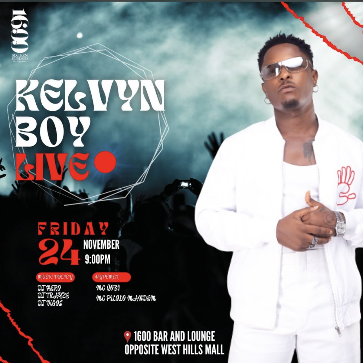 Sixteen Hundred Bar &amp; Lounge tonight…Pull through