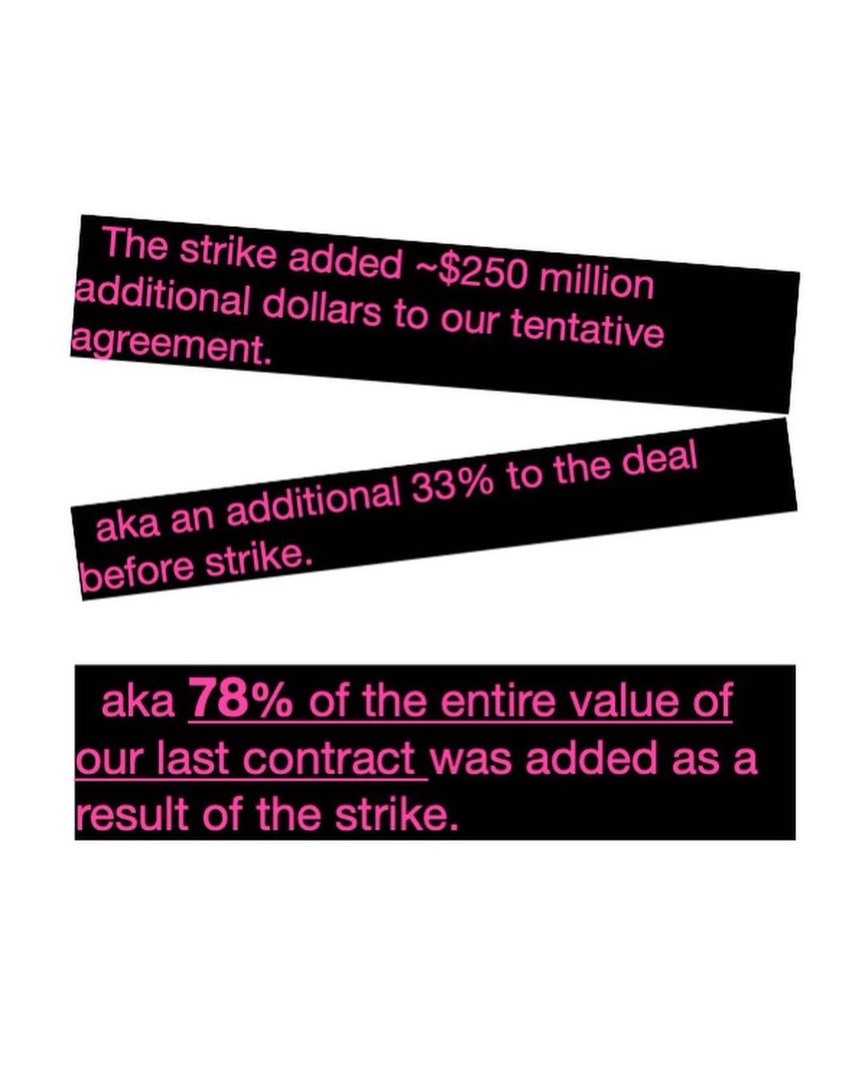 JasonWGeorge's tweet image. If folks are manipulating the gains in the @sagaftra #contract to make the $1Billion look smaller, I think we have to start questioning motives 

@charliebodin is 2 for 2 breakin em down today

#sagaftrastrong