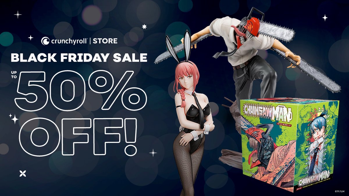 We made a deal with a devil to bring you Black Friday Chainsaw Man deals over at @ShopCrunchyroll. You’ll trade your soul for the discounts they're offering on figures, manga, accessories, and more! 🔥 👉 GO: got.cr/csmbf-tw
