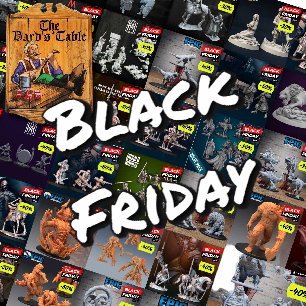 TheBardsTable's tweet photo. It's on. Check it here -> https://t.co/0bEC2m9xZi

#thebardstable #blackfridaysales #heroforge #ttrpg #mesbg #dnd #tabletopminiatures #tabletopgaming #mesbgminiatures https://t.co/vL2P3wHOvs