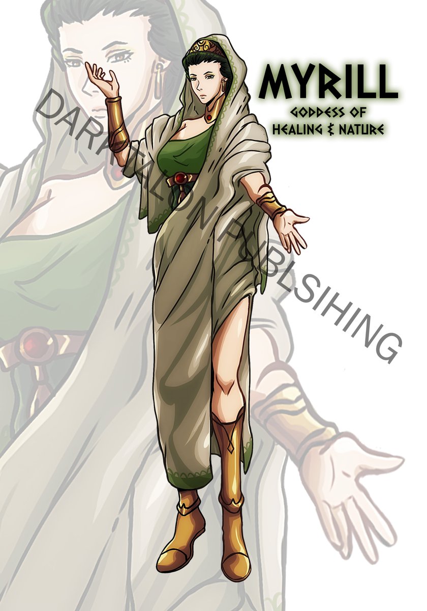 Another of the Trumin gods/goddesses. Thank you <a href="/Tosindrawscomic/">Tosin (comission open )</a> for bringing them to life in your wonderful comic style. 😃

FORTUNE'S SHADOW, MERCY'S LIGHT

Myrill, wife of Alakur, Mother Mercy, Goddess of Rebirth, Healing, and Nature.