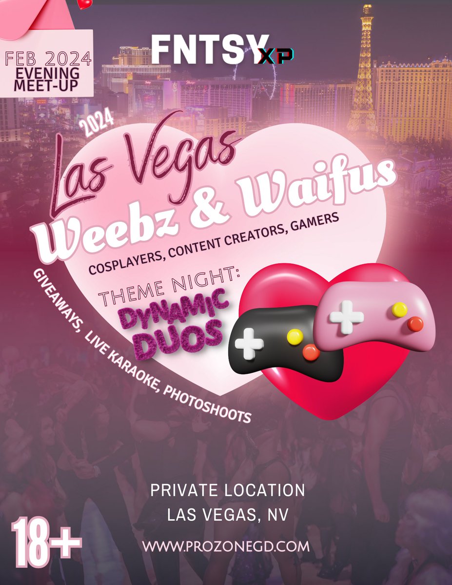 FNTSYXP's tweet photo. Join us for the #FNTSYXP Las Vegas Weebz &amp; Waifus Meet-Up 2024! 

Get your tickets online TODAY!
WE WILL SELL OUT!

🎮https://t.co/aMlf08QAhK

💕GAMERS, CONTENT CREATORS &amp; COSPLAYERS 

#cosplayer #streamer #gamer #gamingcommunity #anime #meetup #gamergirl #girlgamer #pzgd https://t.co/5IpkAePpdo