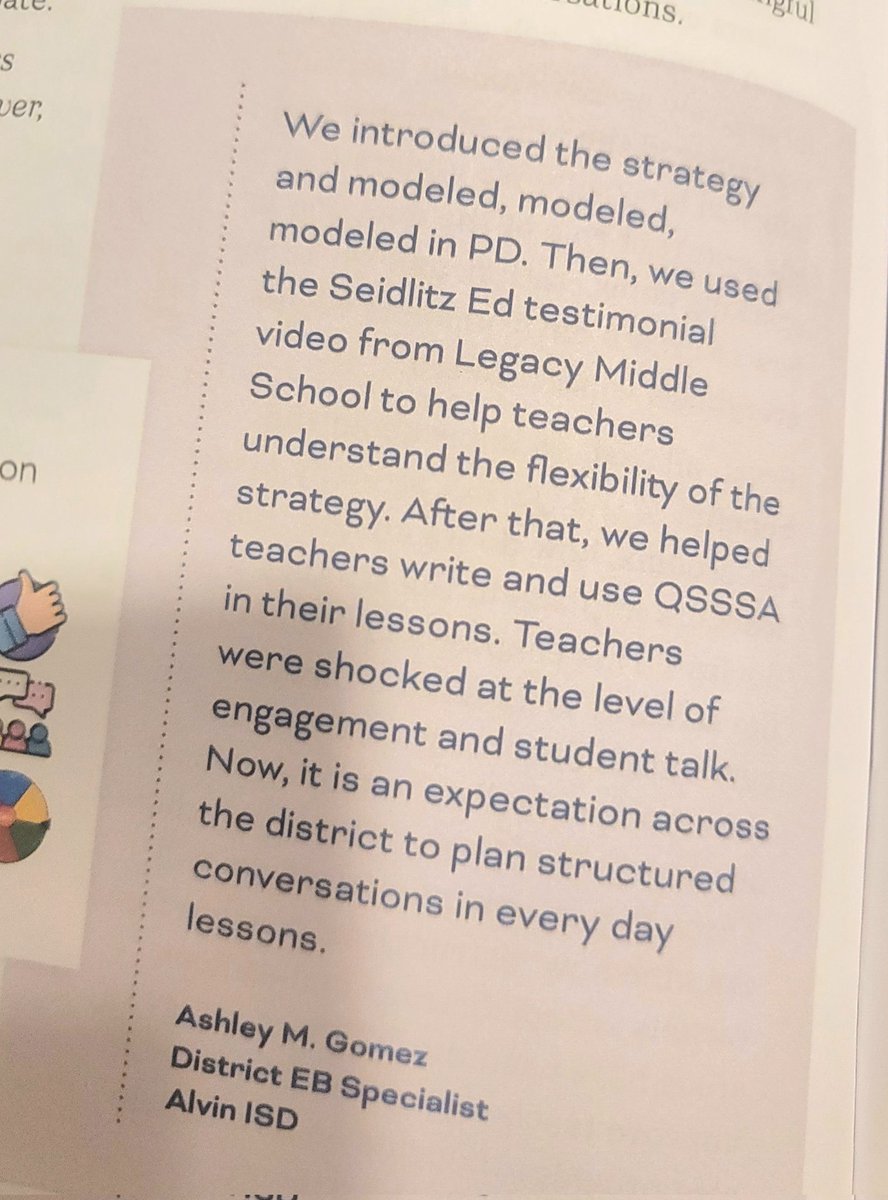 Super pumped to receive my advanced reader copy of @Seidlitz_Ed new book #QSSSA! It is my absolute favorite instructional strategy to use. 💯 Engagement and participation from students 💯 of the time. This book was overdue! Time for the world to know about QSSSA! ORDER YOUR COPY!