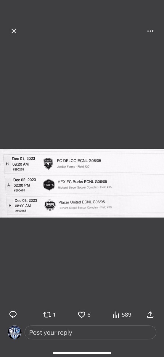 U18/U19 Hammerheads Girls ECNL tweet media