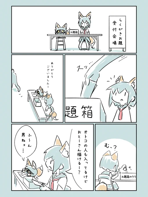 勝手にお題箱募集して 勝手に慌てふためいてる ただの日記マンガです