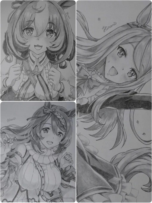 #いいえがおの日 
笑顔のイラスト集めながら私も笑顔になってました😊
皆さんも笑顔になりますように☘️
#鉛筆画 #模写 