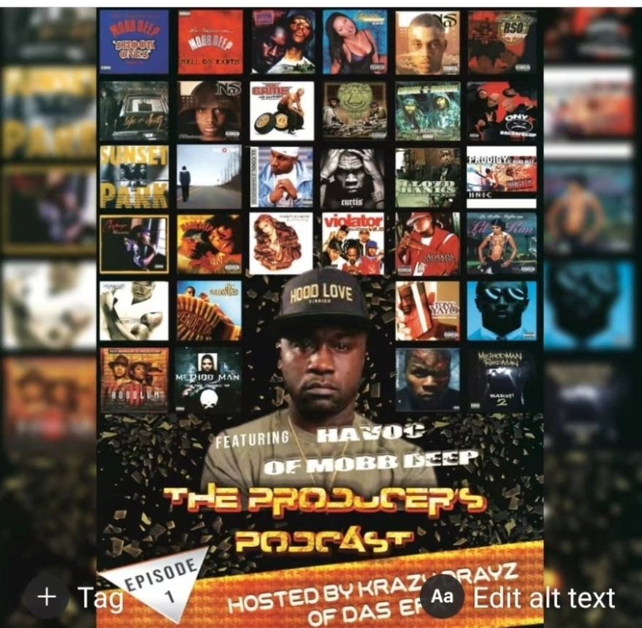 TheProducersPo's tweet photo. Available now on Spotify, Apple Podcasts and wherever you get your podcast 

https://t.co/DiIyQ26WOX

 Ep 1 Legendary Hip-Hop Producer @mobbdeephavoc of @mobbdeepqb joins The Producer's Podcast to talk about his early years in Queens. https://t.co/biT8LGDfpE