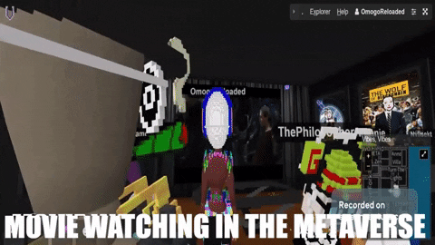 rescueranjazz's tweet photo. ...watching a movie in @cryptovoxels #metaverse. I see you @___Philosopher_, we making #moviehistory, while watching a movie in #Web3.
Come hang out at #Indiana's #1stMetaverseRecordLabel & #MultiCulturalExperienceCenter.
#PartyintheMetaverse with us!
https://t.co/J4TuIBJo1M https://t.co/MoiErLLPQ6