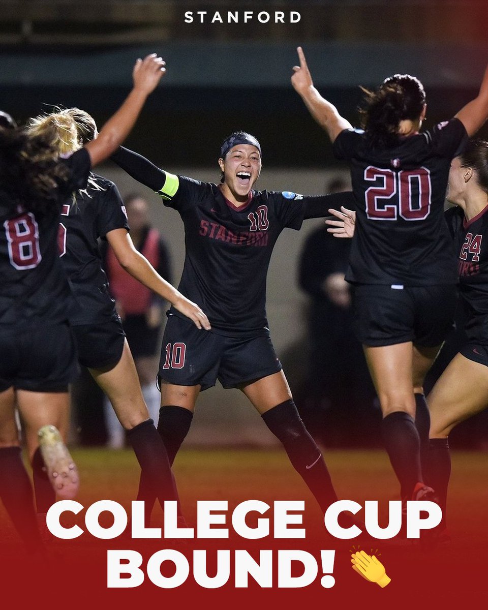 Ticket punched! 🌲 @StanfordWSoccer is headed to the @NCAASoccer College Cup! 🏆