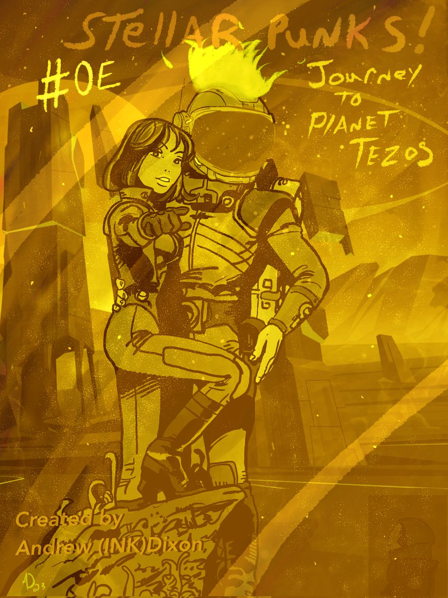 Stellar Punks open editon limited comic cover, features the first 5 spunk short story comics, and the soon to be released issue 6 with 20+ pages! (Q1 2024)
Two versions of this NFT will be available. Standard running for a week and Gold running for 6 hours!
$xtz #objkt #objktcom