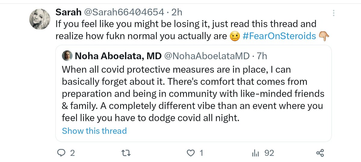 I find it fascinating that people get so offended by sensible protective measures. Protecting the one mind and body I have, and caring about the well-being of my friends, family, and their loved ones seems like the *opposite* of mental illness or fear mongering. 🤷🏽‍♀️