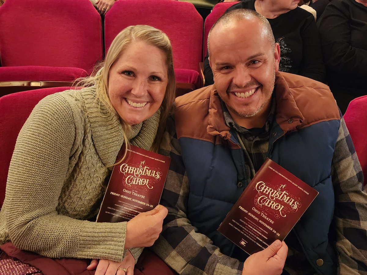 Watching 'A Christmas Carol' in the Ohio Theater.