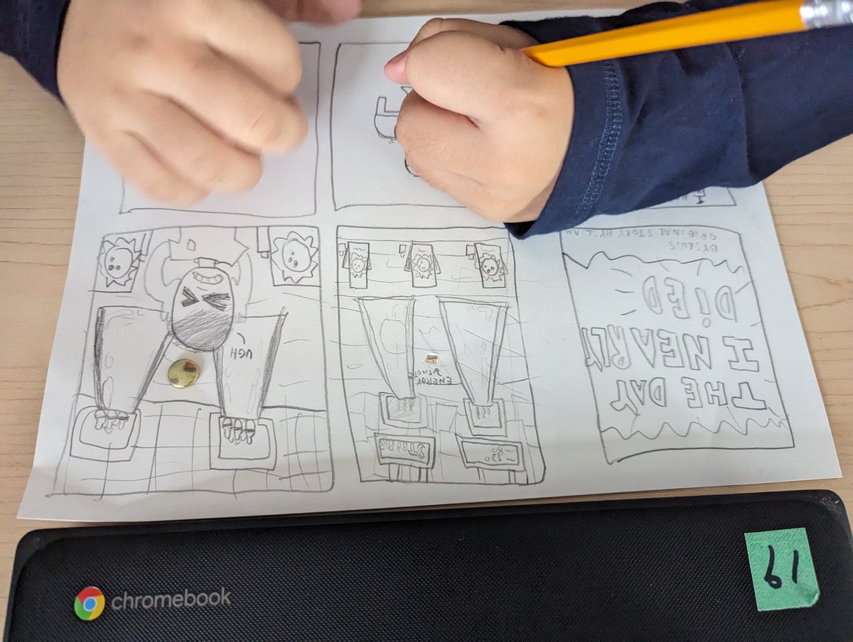 MrHennigar's tweet image. 2 weeks ago we learned the basics of @makeymakey. Today, we started a mini-maker project to tell a story or a joke with an interactive poster!

I hope we can share these with our buddies, @MrsHeckman4!
#NScodes #MakerEdNS
@scratch @westbedfordPP_8