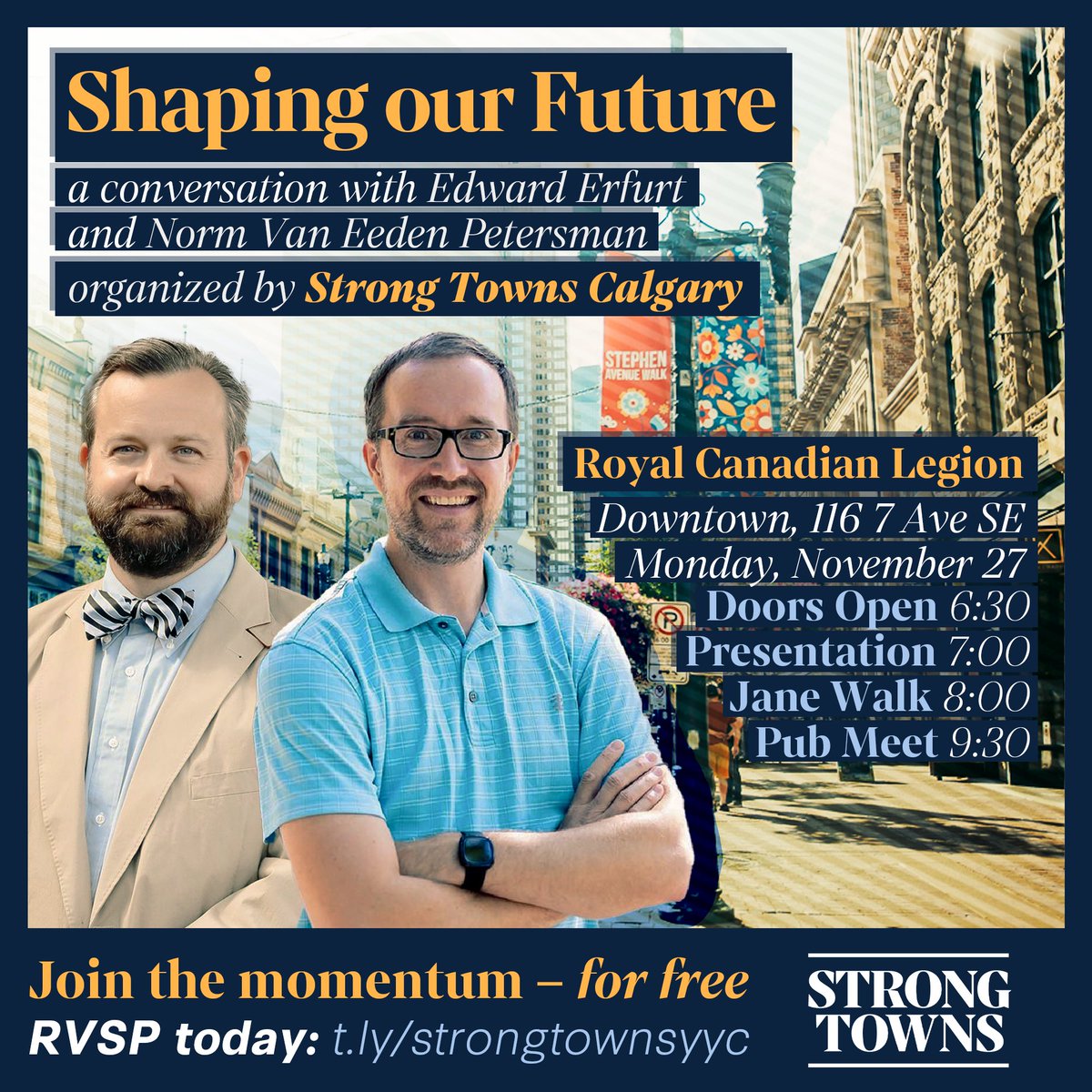 AdamWargon's tweet photo. Join this fantastic urbanism event in Calgary on Monday night! (2023 Nov 27) https://t.co/WFKKyS9YDD