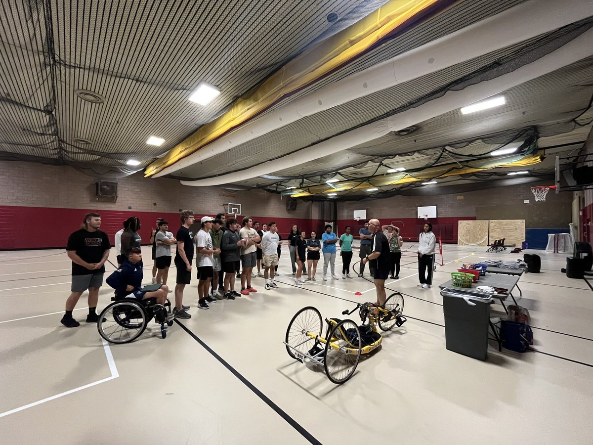 Had fun at adapted sports night through the PE society at SU! Physical education and sports is a place for everyone. #PHED135