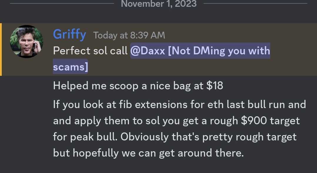 DaxxTrader's tweet photo. there’s a ton of black friday sales going on atm so figured I’d shoot something through for everyone in here

our Discord has been ramping up with consistent wins and think that’s one of the best value adds, so giving first month access to everyone for $1.

also have some new additions with one of the guys specialising in airdrop farming posting in there, so will help a bunch of you lower risk guys build up your wallet with little to no capital upfront depending on the airdrops. 

among some other killer traders you’re basically looking over the shoulder of with their trades.

you can join using the link in the comments: 

here’s a few posts from some of the members if you want to get a feel for the vibe in there!