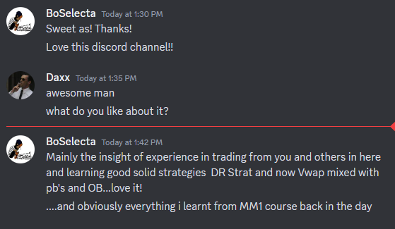 DaxxTrader's tweet photo. there’s a ton of black friday sales going on atm so figured I’d shoot something through for everyone in here

our Discord has been ramping up with consistent wins and think that’s one of the best value adds, so giving first month access to everyone for $1.

also have some new additions with one of the guys specialising in airdrop farming posting in there, so will help a bunch of you lower risk guys build up your wallet with little to no capital upfront depending on the airdrops. 

among some other killer traders you’re basically looking over the shoulder of with their trades.

you can join using the link in the comments: 

here’s a few posts from some of the members if you want to get a feel for the vibe in there!