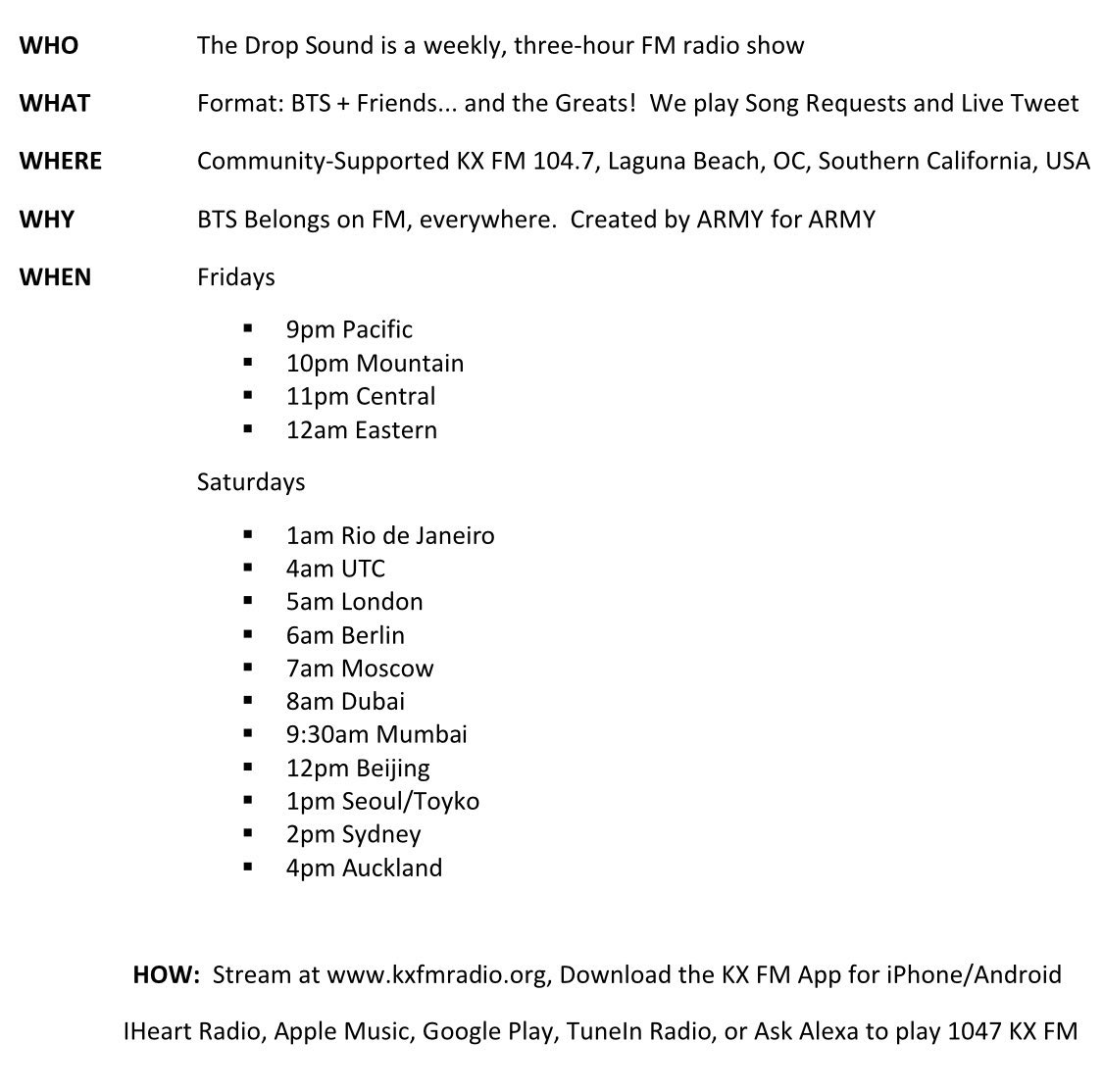 TheDropSound's tweet photo. Happy #ThanksARMY 2023 Show ๐
Featuring:
#3D JK/JT Premiere
+
ARMY Dedications and Requests
Tonight at 9pm Pacific Time/Saturday at 2pm in ๐ฐ๐ท+๐ฏ๐ต
Listen in Worldwide โฎ๏ธ๐ โฆโฆโฆ.So grateful for @BTS_twt + ARMY friends of @KXFM_ ๐น
See our playlist below โฌ๏ธ ๐
@TheDropSound https://t.co/dMpTwibePw