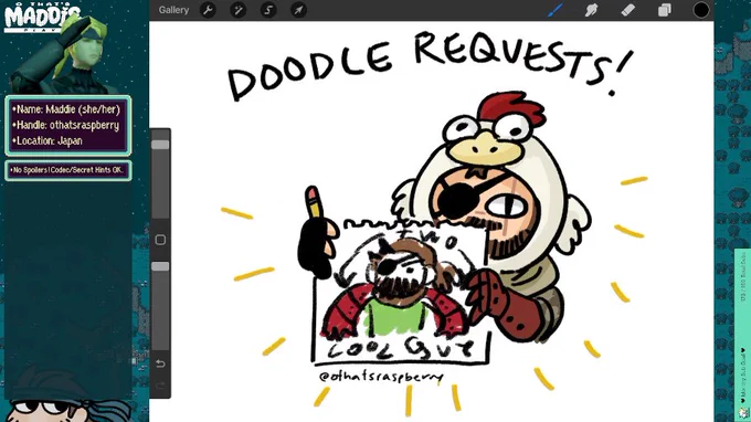 taking doodle requests on stream!! 🎨 