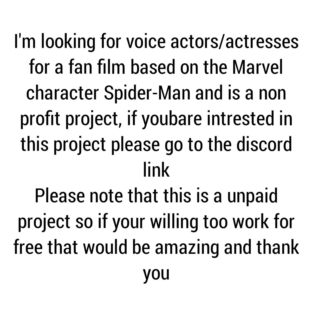 ZeroTheHedgeh12's tweet photo. Help Wanted Voice actors/actresses 
Pls retweet this so othere can see for this opportunity https://t.co/4I3uXVevoy