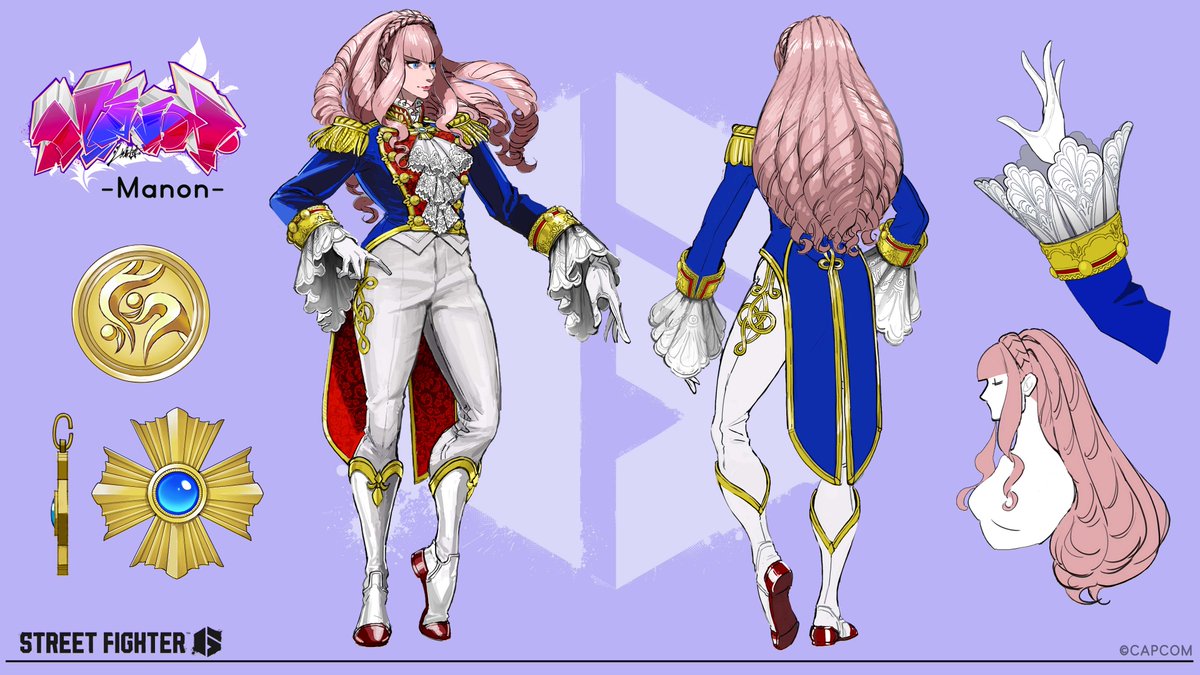 StreetFighter's tweet photo. Manon's Outfit 3 is a combination of the hairstyle that you can find as an illustration when progressing through the game, along with gorgeous attire. Her figure is beautiful and graceful when she spins around.

-Game Director, Nakayama https://t.co/EqU4cy2M1k