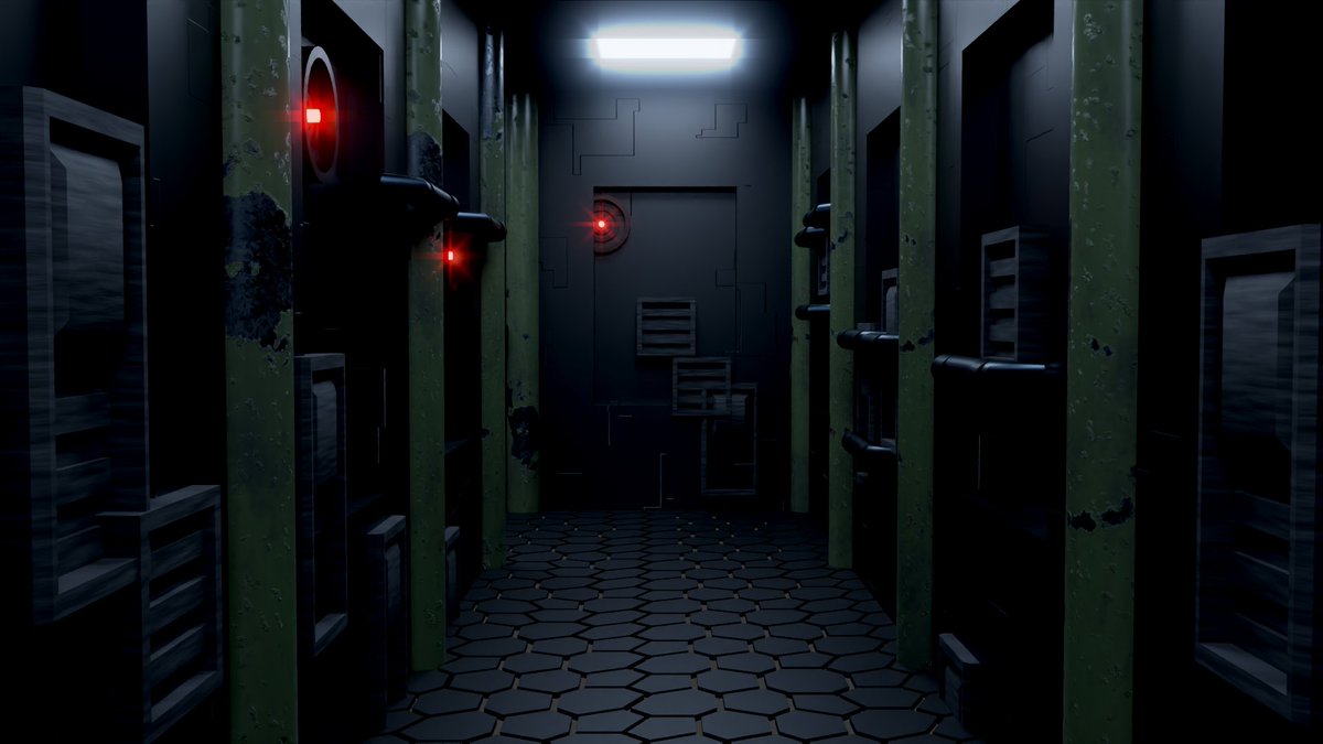 JizoEmma2's tweet photo. [ #geometrynodes 08] Unreal Engine 5も始めたことだし3DCGはやっぱりこっちでやります。Sci-Fi  corridor まとまり次第気付いたところをピックアップ備忘録として投稿します #3D #b3d https://t.co/QEL4tpxEMt