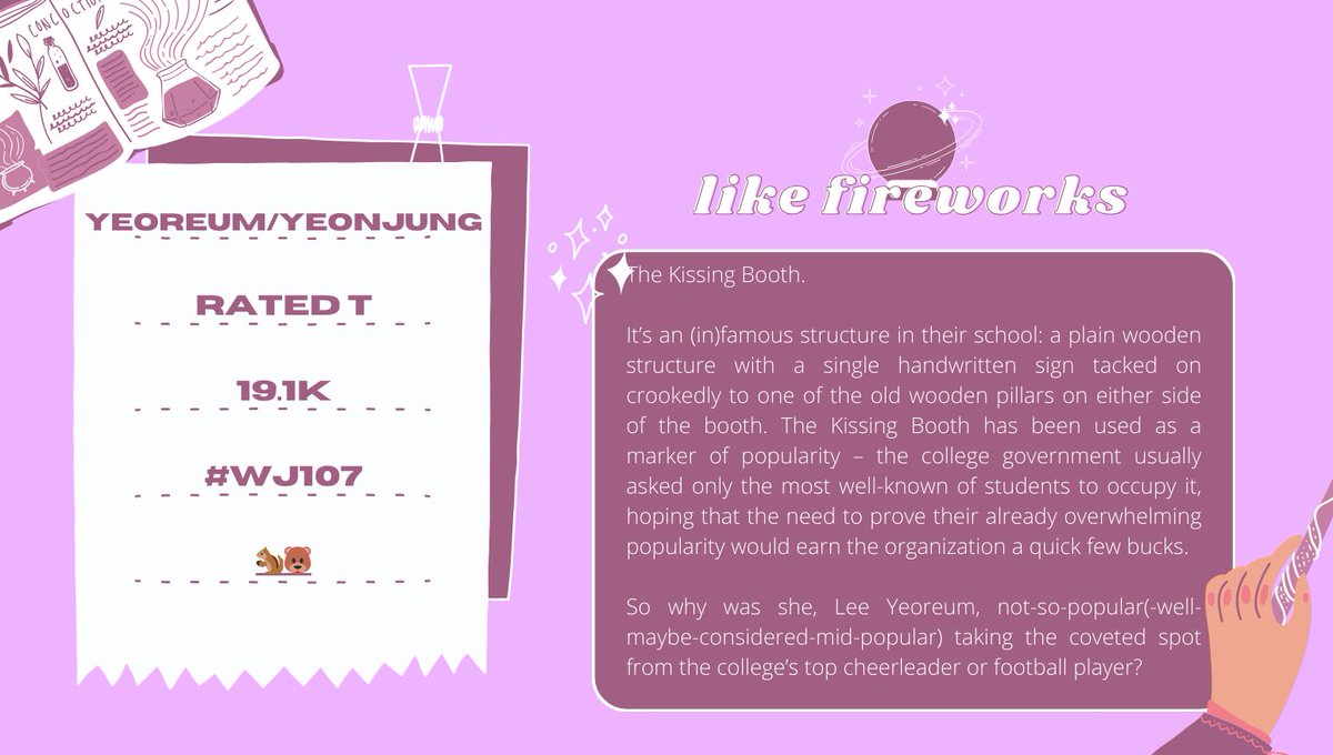 COSMOSFEST's tweet image. like fireworks
🔮 yeoreum/yeonjung
🔮 19.1k
archiveofourown.org/collections/CO…