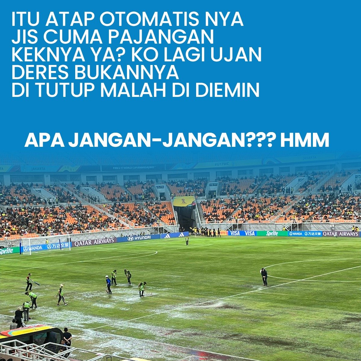 Dengan dana triliunan saat membangun JIS, kok hasilnya memalukan. Siapa yg bertanggungjawab klo sdh begini, #AtapJISkemana ???