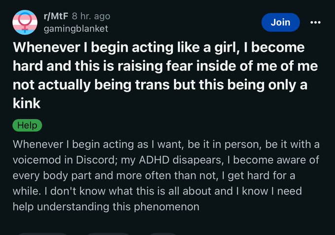 Never forget: When they say &ldquo;gender euphoria,&rdquo; it just means &ldquo;boner.&rdquo;  &ldquo;I get gender euphoria (a boner)<a href="/tag/trans"class="tags"><span>#trans</span></a><a href="/tag/transwomen"class="tags"><span>#transwomen</span></a>