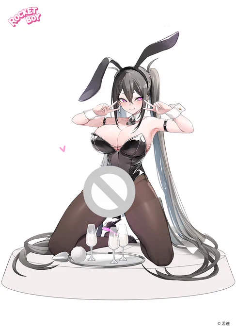 【初お披露目】  『孟達』さんイラスト 「結城七瀬(バニーver.)」 原型制作:ほっけ  #ロケットボーイ #エロホビ