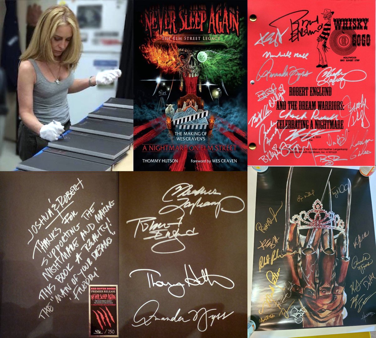 staytoonedfolks's tweet image. Happy birthday to Freddy Krueger’s first on-screen victim in @wescraven’s #ANightmareOnElmStreet, @_AmandaWyss! 🎂❤️
@ThommyHutson’s  @elmstreetbook, @dreamwarrior203 script and #ScreamQueenDoc poster, all signed by Amanda + other #ElmStreet alum, from our collection.
#AmandaWyss