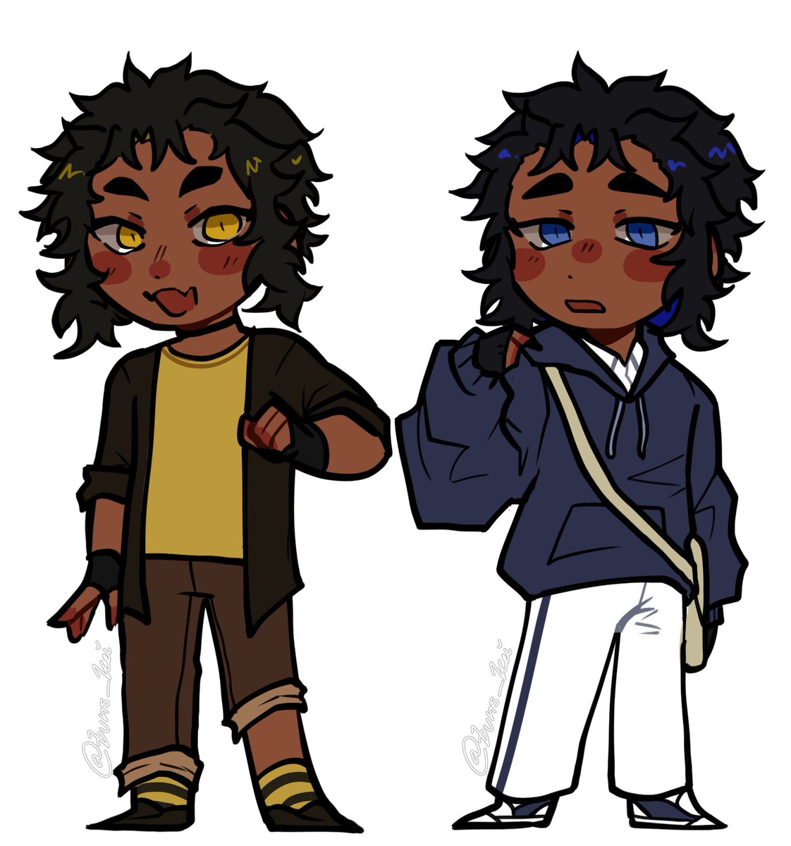 I finished their designs for my modern au version of them