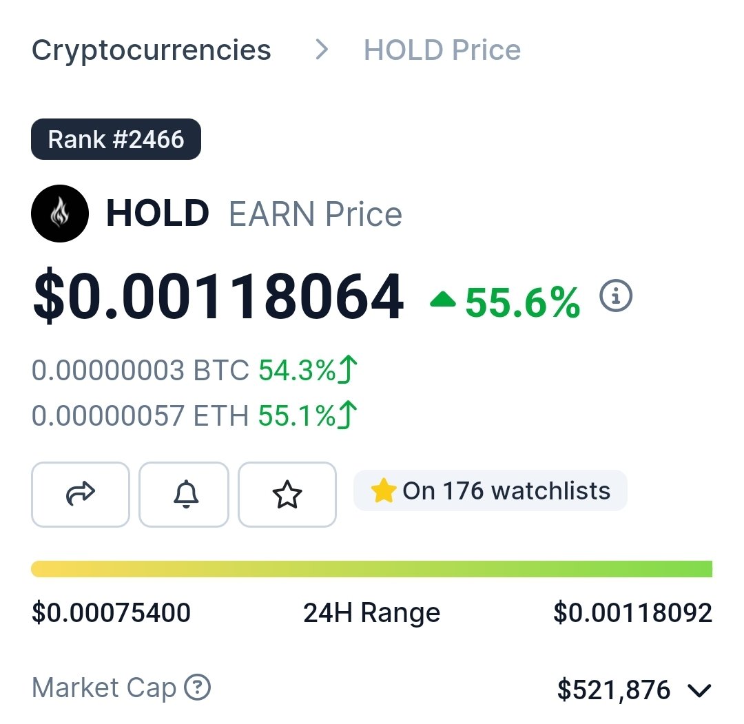 $EARN is now up over 55% for the day! ATH and supply shock incoming! 🔥