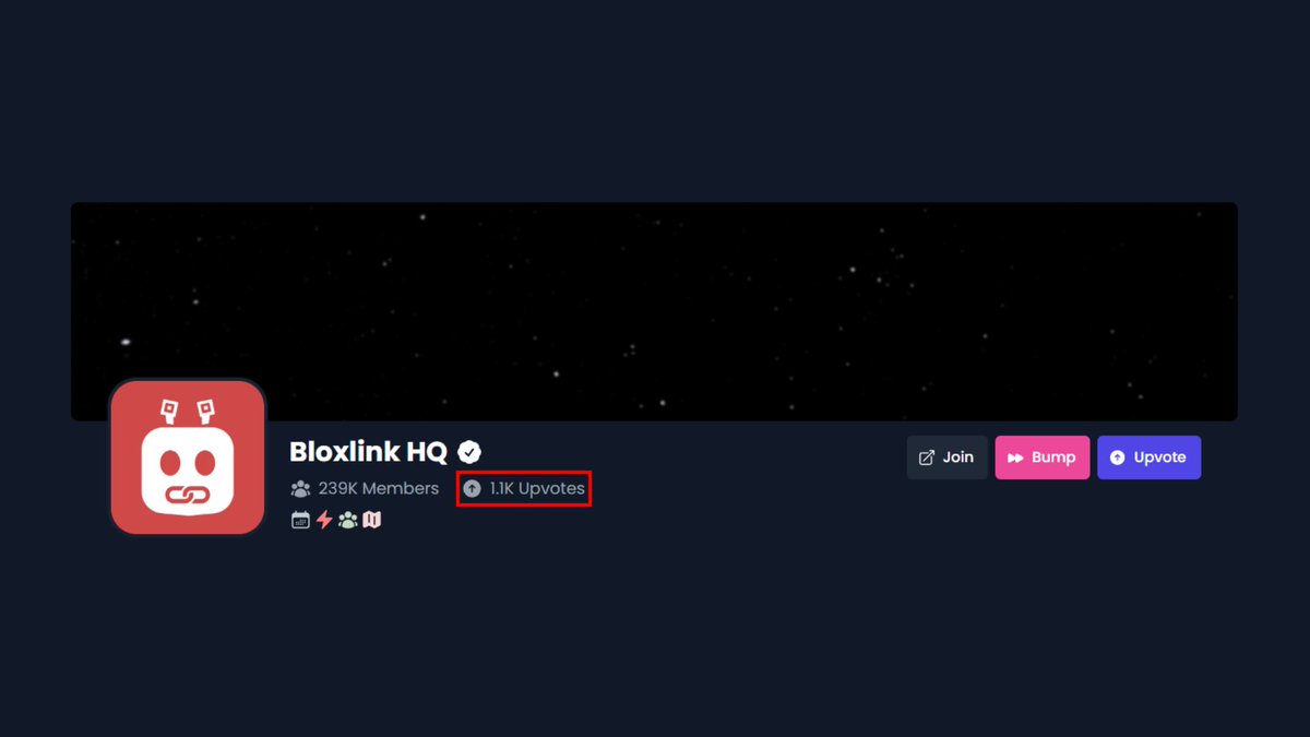 Bloxlink on X: Let's face it, there's no proper way for Roblox Discord  communities to showcase themselves to the outside world. Websites like  topgg/dbl exist, but they aren't tailored for Roblox communities, so Roblox  communities do not utilize those sites